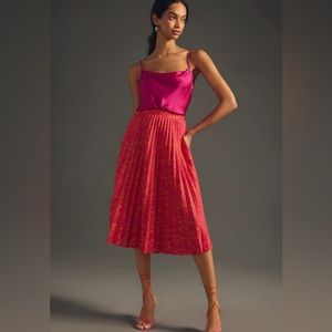 Anthropologie  pleated skirts size xs color medium pink